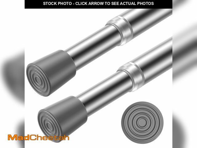 Lot 74-13711875 - AIZESI 2pcs Spring Tension Rods Adjustable 26 to 39 inch Tension Curtain Rod Small Tension Rod No Dr...