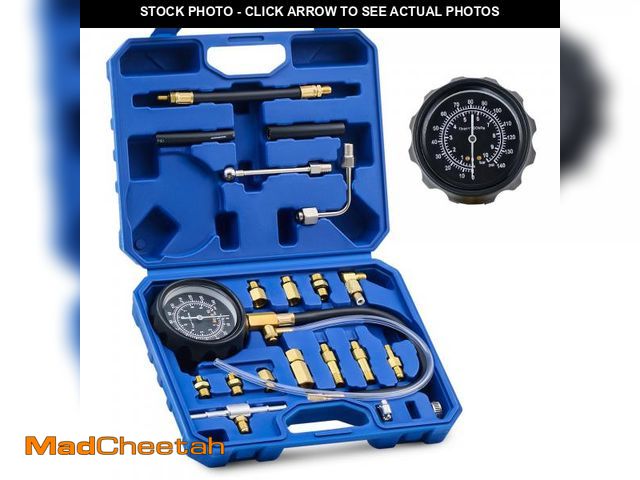 Lot 74-12440514 - Orion Motor Tech Fuel Pressure Gauge - 0-140psi Fuel Gauge with Hoses &amp; Adapters, Gasoline Press...