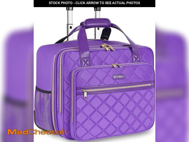 Lot 74-12157823 - Ytonet Rolling Briefcase &amp; Laptop Bag for Women, 17.3 in, with Wheels &amp; Zipper Closure for T...