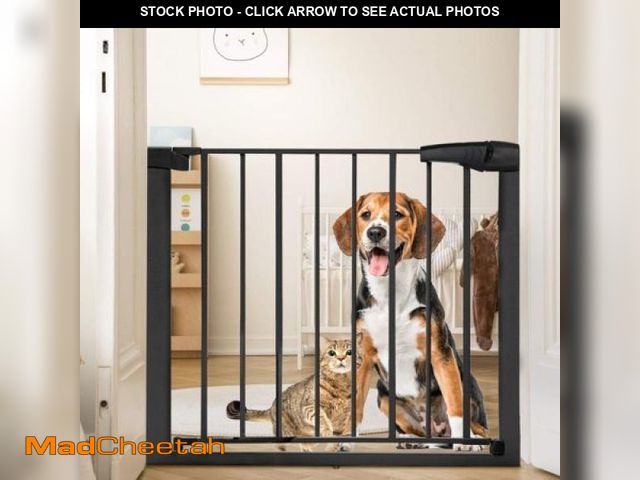 Lot 74-12144335 - Baby Safety Gate  Baby Gates for Top Stairs Doorway  29.5  - 40.5  Wide Pressure Mount  Black - UNUS...