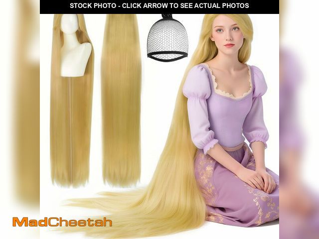 Lot 74-14377883 - ANOGOL Long Blonde Straight Wig Women Blonde Princess Wig for Cosplay - UNUSED