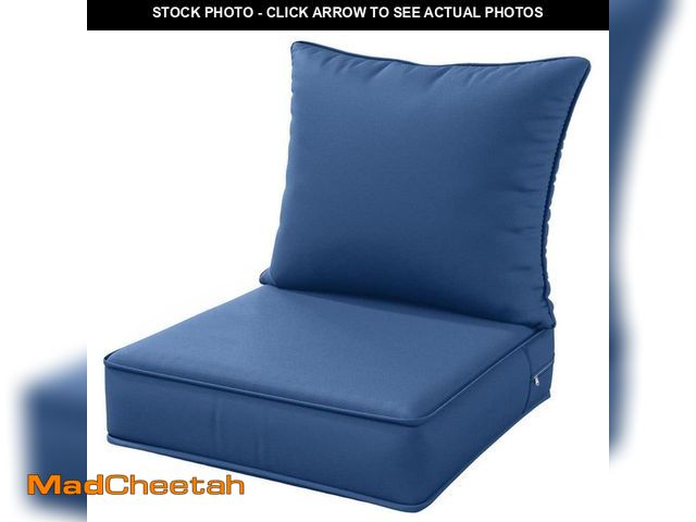 Lot 74-12746845 - WNP 22 in. x 22 in. x 4 in. Square Outdoor Deep Seating Cushion Set Seat and Back Cushion for Lounge...