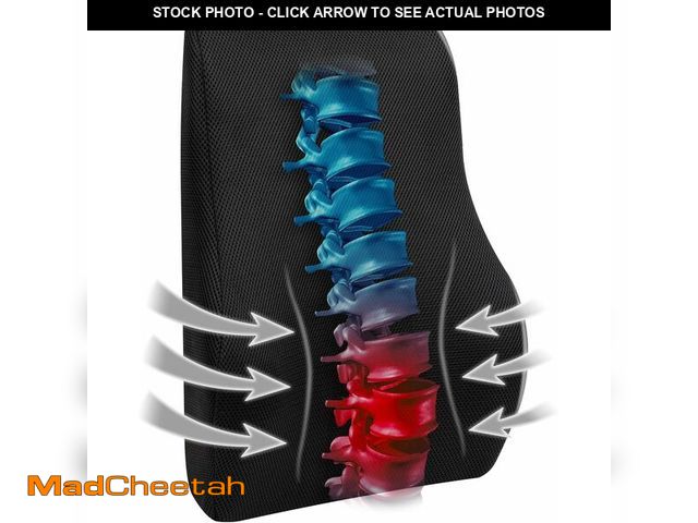 Lot 74-13042285 - Mind Reader Air-Cloud Lumbar Cushion, Ergonomic Memory Foam Back Support Pillow for Office Chairs, R...