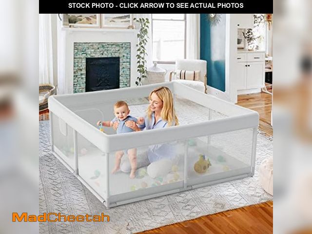 Lot 74-12399531 - Baby Playpen, 47x47 in Small Play Pen,Toddler Playpen for Apartment,Play Yard,Activity Fence, Extra ...