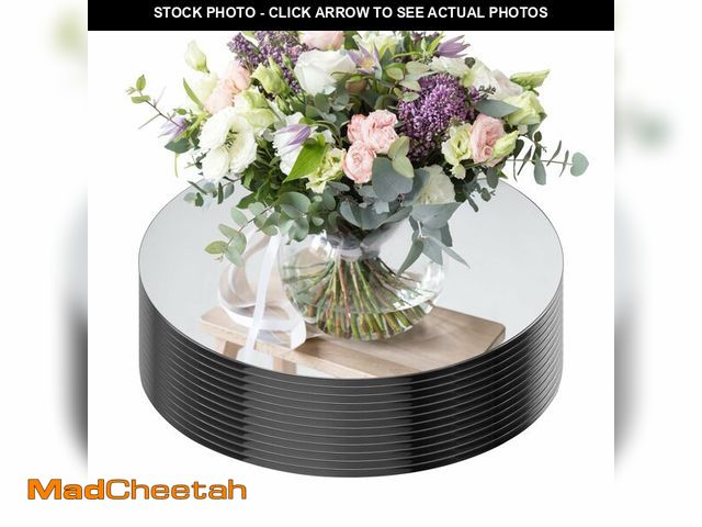 Lot 74-14213300 - Seelenruhe 12" Round Mirrors for Centerpieces for Tables, Round Mirrors Trays Plates for Centerpiece...
