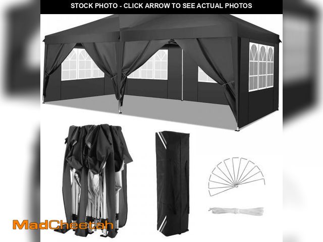 Lot 74-12488001 - COBIZI 10x20 EZ Pop Up Canopy Tent Party Tent Outdoor Event Protable Instant Shelter Canopy Gazebo w...