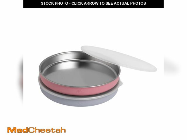 Lot 74-14380073 - Elk and Friends 7.8Ã¢â¬Â Stainless Steel Non Divided Plates with Silicone Sleeve + Storage Lid | B...