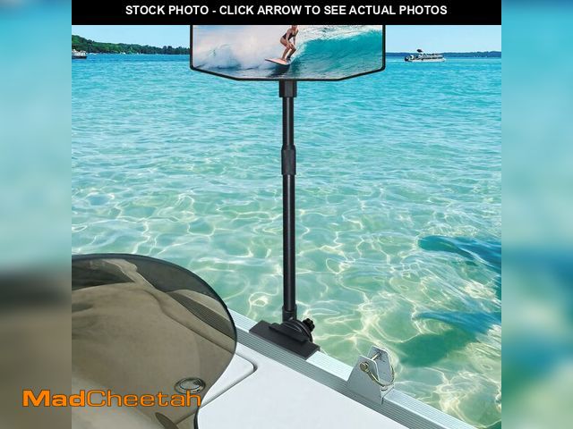 Lot 74-12548599 - Pontoon Boat Mirror Rear View Pontoon Mirror for Marine Water Skiing,4.7" x 12.2" Extra Large Boat R...