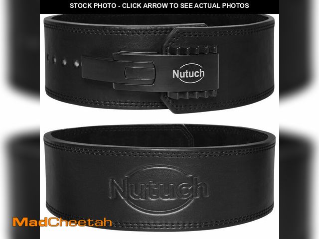 Lot 74-13546666 - NUTUCH Genuine Leather Lever Weight Lifting Belt |10mm | Gym Belts | Weight Lifting Belts for Men an...