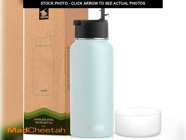 Lot 74-12713822 - koodee Insulated Water Bottle, 32 oz Stainless Steel Double Wall Vacuum Insulated Wide Mouth Sports ...