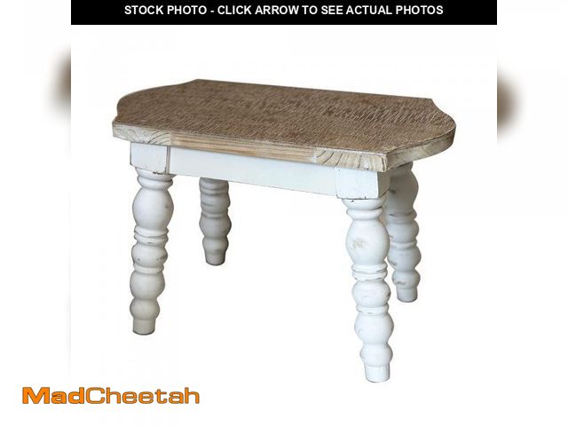 Lot 74-12048850 - dwellington Wooden Bathroom Farmhouse Step Stool, Wood Foot Stool for Adults Kids, Bedside Step Plan...
