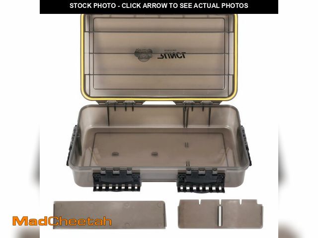 Lot 74-14271953 - RUNCL Fishing Tackle Box, Waterproof Tray for Jigs Lures, Thicker Floating Tackle Utility Box with A...