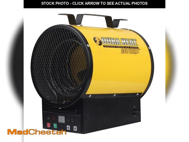 Lot 74-12997393 - DuraHeat Remote Controlled, 3750 Watt, 12,800 Btu, 220 Volt Mountable Or Portable Electric Fan Force...