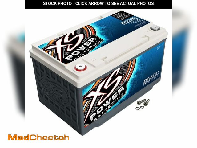 Lot 74-12689192 - (MISSING HARDWARE) XS Power D6500 12 Volt AGM 3900 Amp Sealed Car Audio Battery/Power Cell+Terminal ...