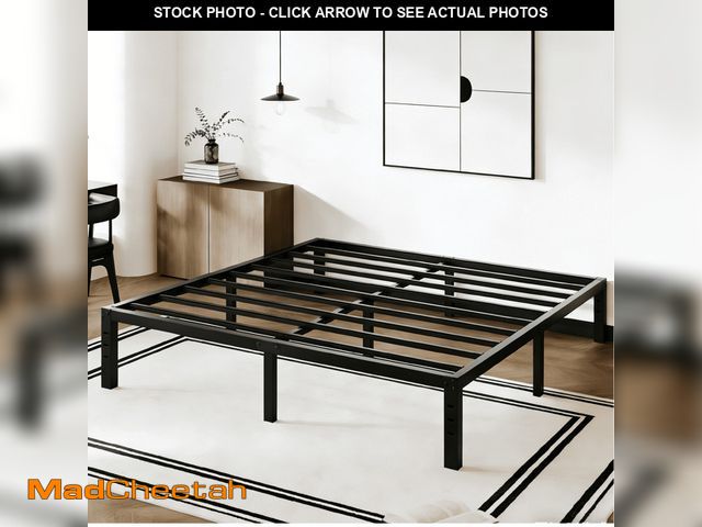 Lot 74-14587462 - RLDVAY 14 inch Queen Bed Frame,Easy Assembly,Heavy Duty Metal Platform,Noise-free,No Box Spring Need...