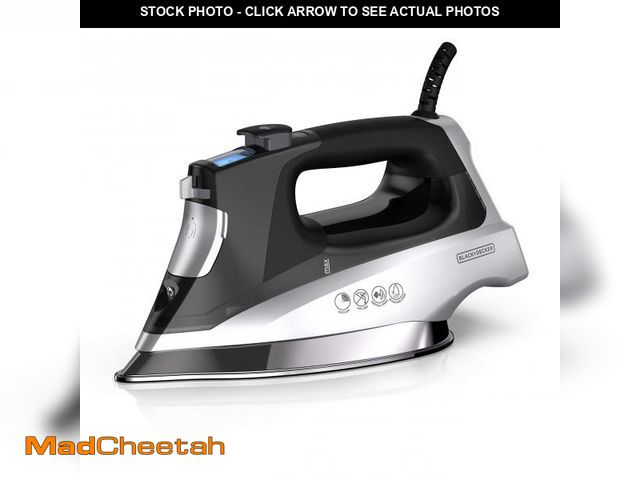Lot 74-12304227 - BLACK+DECKER Allure Digital Professional Steam Iron, D3060, 30% More Steam, Percison Tip, Stianless ...