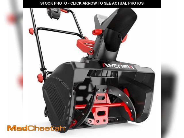 Lot 74-13072064 - AMERISUN 18-Inch Electric Snow Blower, 30 FT Throw Distance, 15-Amp Corded Snow Thrower, 2200 RPM Mo...