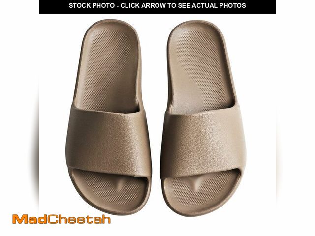 Lot 74-14386514 - VIVASUN Unisex Arch Support Slides Cushioned Non Slip Shower Sandals,Brown - UNUSED