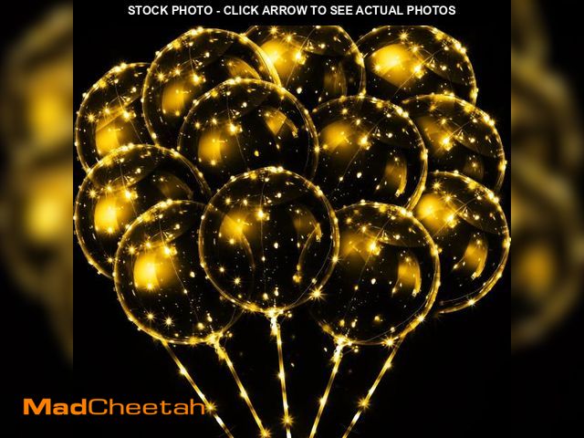 Lot 74-12314857 - Vinsot 30 Pack LED Bobo Balloons Light Up Balloons Clear Helium Bubble Bobo Glow with String Lights ...