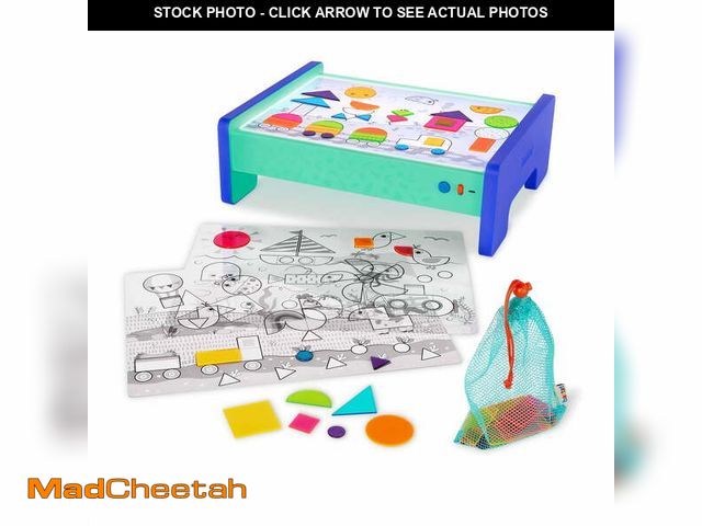 Lot 74-12857903 - Battat Shine Bright Plastic Lightbox 60 Shapes 3 Transparency Sheets, Toddler and Preschool Toys - U...