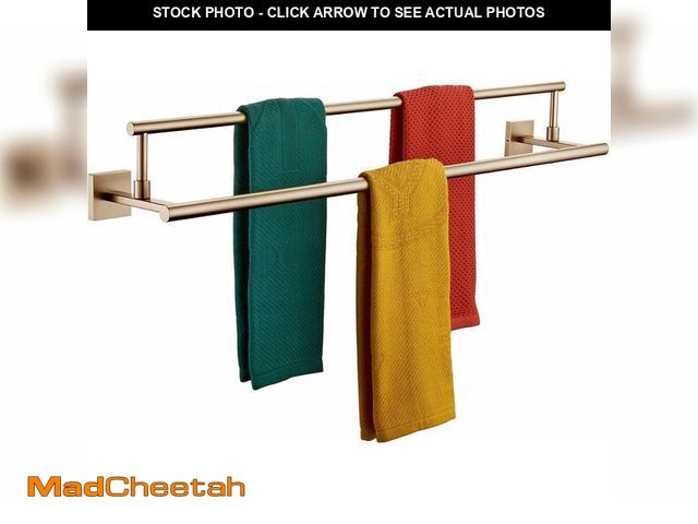 Lot 74-13696839 - KOKOSIRI Towel Bars 32-Inch Bathroom Towel Holder Champagne Bronze Double Bath Towel Racks Wall Moun...