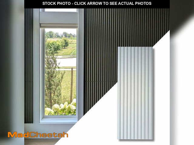 Lot 74-13657093 - Fluted Wall Panels â 8-Pack (12" x 45" Each) â 1" Wide Flutes â Paintable MDF Wall Paneling - ...