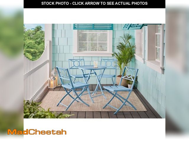Lot 74-12672809 - StyleWell Mix and Match Surf Metal Folding Outdoor Dining Chair (1-Piece) - UNUSED