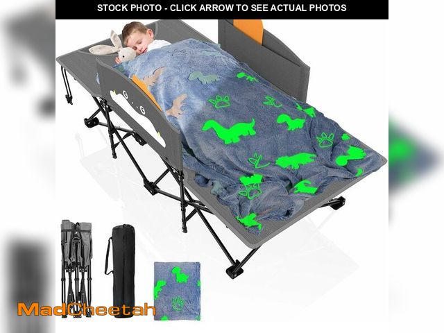 Lot 74-14349744 - Suteck Kids Camping Cot, Comfortable Toddler Cot Bed Easy to Store and Use, Portable Sleeping Cot wi...
