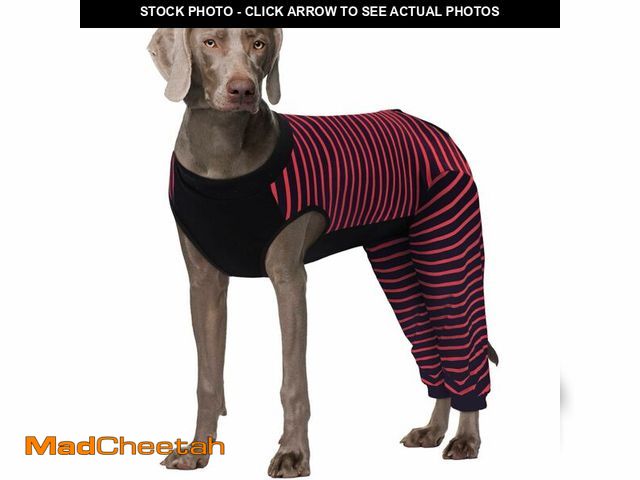 Lot 74-14428312 - Kuoser Dog Recovery Suit with Anti Licking Rear Leg Sleeve, Red 3XL - UNUSED
