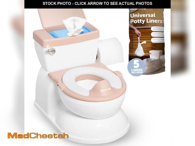 Lot 74-12387211 - Real Feel 2-in-1 Potty with Wipes Storage, Flushing Sounds &amp; Disposable Liners - Realistic Toile...