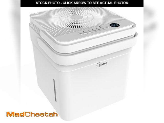 Lot 74-12131024 - Midea Cube 50 Pint Dehumidifier  White  Bucket Full Indicator - UNUSED