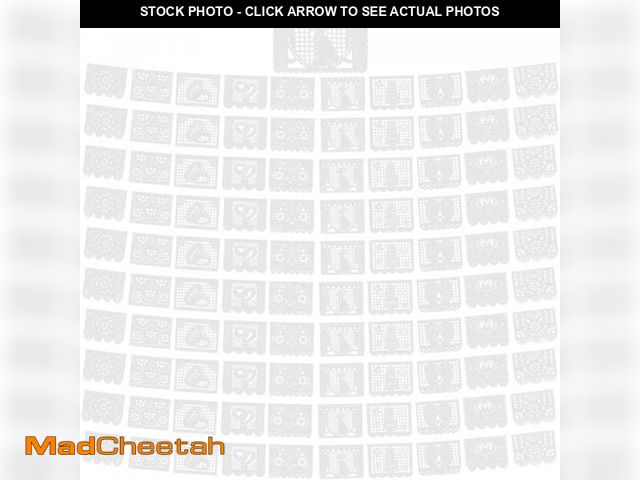 Lot 74-12118047 - Mexican 164 ft / 50 m (10 Pack) Wedding White Papel Picado Banner (Plastic) Wedding Boda Casados The...