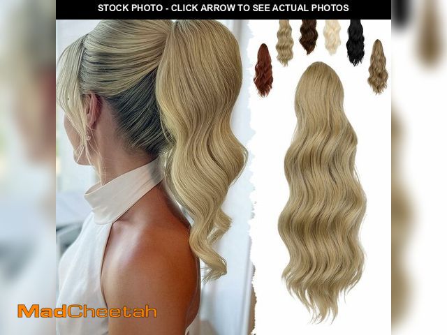 Lot 74-14267010 - FELENDY 16" Ponytail Extension Long Curly Wavy Ponytails Clip in Claw Hair Extension Pony Tails Natu...