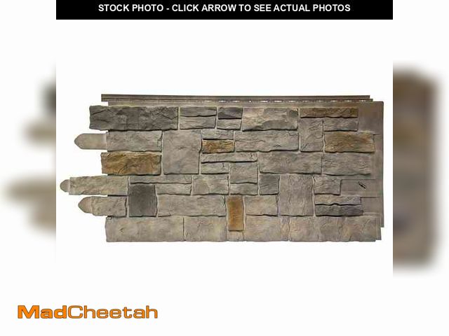Lot 74-12992883 - Novik NovikStone AC Artisan Cut (20.3 in. x 45 in.) Stone Siding in Fossil (10 Panels Per Box, 49.3 ...