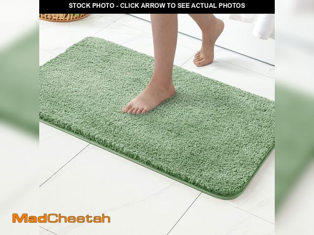 Lot 74-12703711 - MIULEE Sage Green Absorbent Bath Rugs, Soft Large Bathroom Mats Non-Slip and Quick-Drying for Bathro...