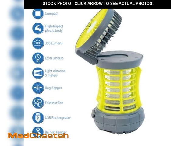 Lot 74-12426865 - (MISSING CORD) Ozark Trail Bug Zapper  Yellow  2-in-1 Fan &amp; LED Light  Ourdoor Use  Electronic 5...