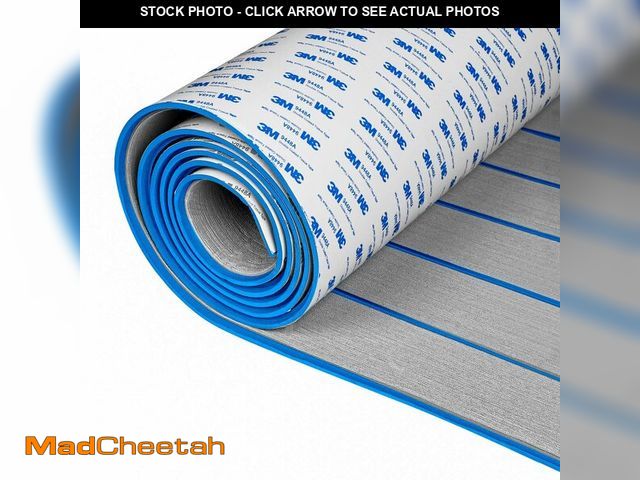 Lot 74-13786473 - OCEANBROAD Self-Adhesive 96''x16.8''x2 Rolls EVA Foam Boat Flooring with 3M Adhesive Backing Faux Te...