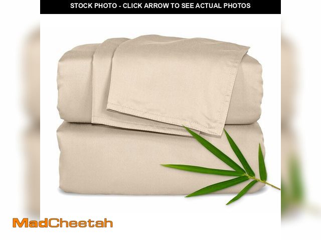 Lot 74-12606766 - Pure Bamboo Queen Sheets, Genuine 100% Organic Viscose Derived from Bamboo Bed Sheet Set, Luxuriousl...