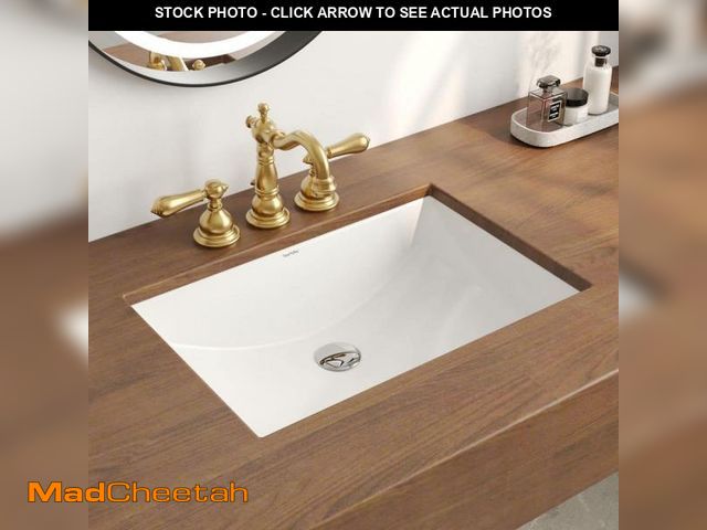 Lot 74-12400331 - DEERVALLEY 21 in. L x 15 in. W Rectangular Undermount Bathroom Sink with Overflow in White Vitreous ...