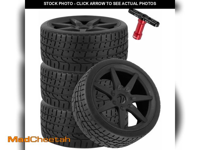 Lot 74-14265393 - BRCatWPark RC Highway Tires Wheel for 1/7 Infraction 6S BLX/Limitless,1/8 Typhon 6s BLX,7 Spokes Whe...