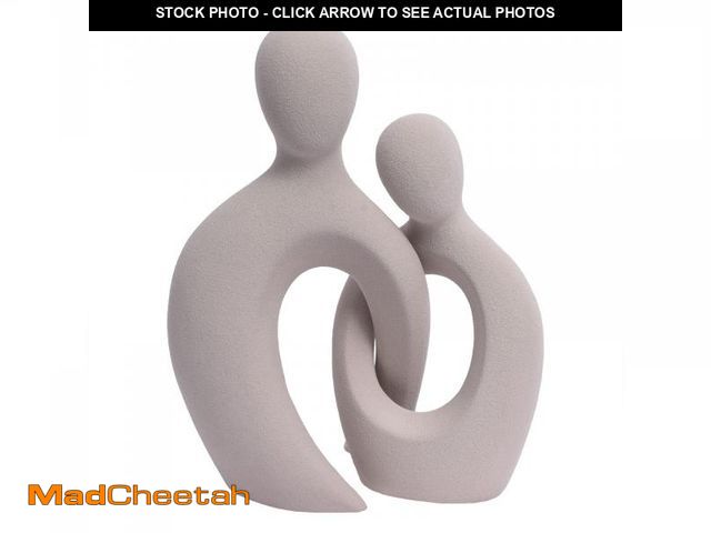 Lot 74-11555716 - Quoowiit Ceramic Couple Sculptures for Home Decor, Abstract Lover Statue for Shelf, Office, Living R...