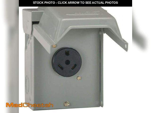 Lot 74-12492401 - Midwest Electric Products 30 Amp Temporary RV Load Center Power Outlet - UNUSED
