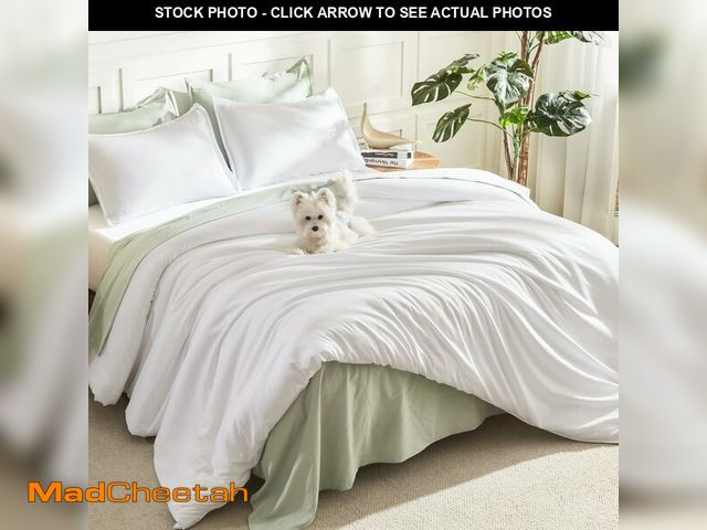 Lot 74-14210861 - Litanika Twin XL Comforter Set White, 2 Pieces Extra Long Dorm Bedding Sets, Soft Down Alternative C...