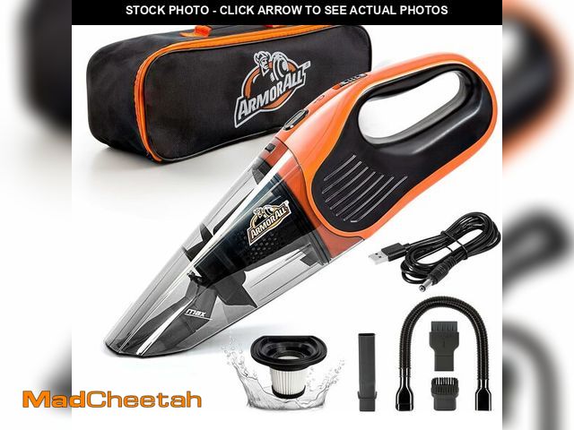 Lot 74-10822360 - Armor All AA07V1 0901 Cordless Car Vacuum Handheld Vacuum Cleaner with Hose and Pet Brush for Car, O...