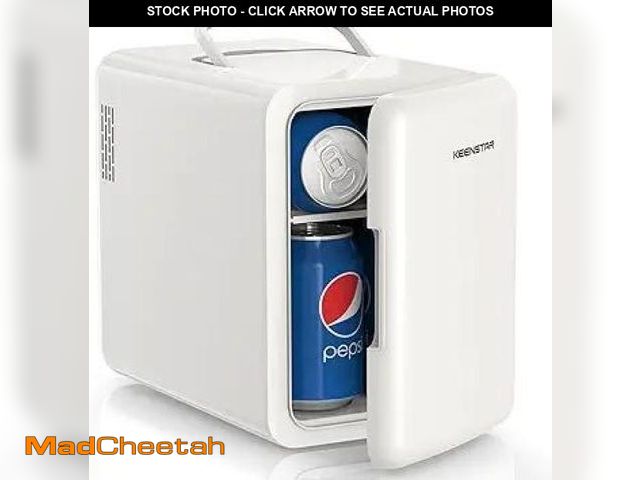Lot 74-12129771 - KEENSTAR Mini Fridge, 6 Liter/8 Can Small Fridge, 110V AC/ 12V DC Cooler and Warmer for Bedroom, Cos...