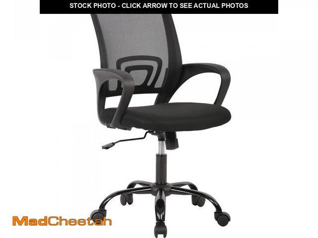 Lot 74-12513631 - JONPONY Ergonomic Office Chair, Lumbar Support, Adjustable Height with Armrests for Adults,Black - U...