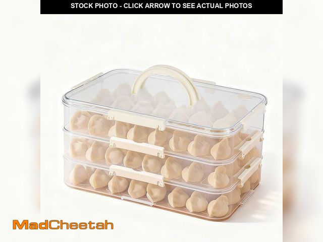 Lot 74-14340347 - TekkPerry Plastic Cookie Storage Containers Airtight,3-Layer Food Storage Containers with Lid&amp;Ha...