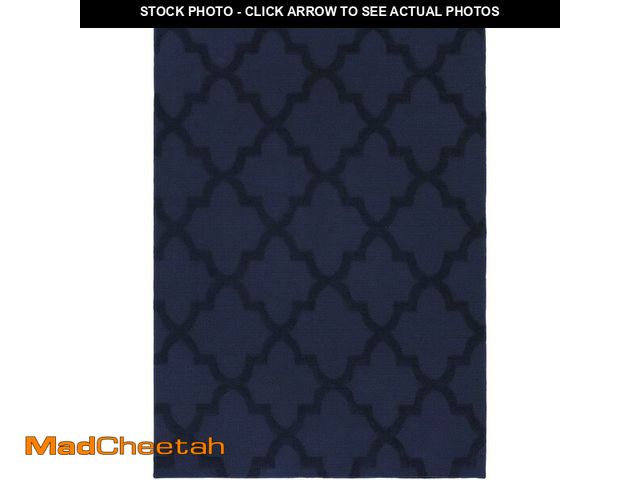 Lot 74-12695597 - Garland Rug Quatro Navy 5' x 7' Cut-Loop Trellis Area Rug -Soft, Comfortable, Stylish &amp; Budget-F...