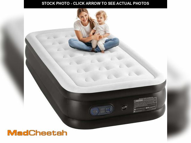 Lot 74-12849464 - JIOABL 18" Twin Air Mattress, Portable Low Noise Colchone Inflable with Built in Pump, Maximum Weigh...