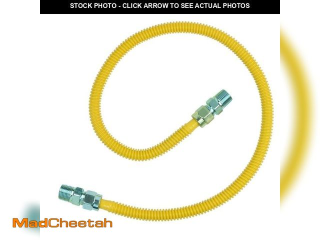 Lot 74-12777892 - BrassCraft ProCoat 1/2 in. MIP x 1/2 in. MIP x 36 in. Stainless Steel Gas Connector 1/2 in. O.D. (71...